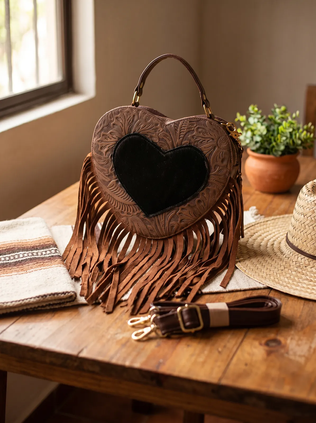 Bolso Floral Negro en contexto