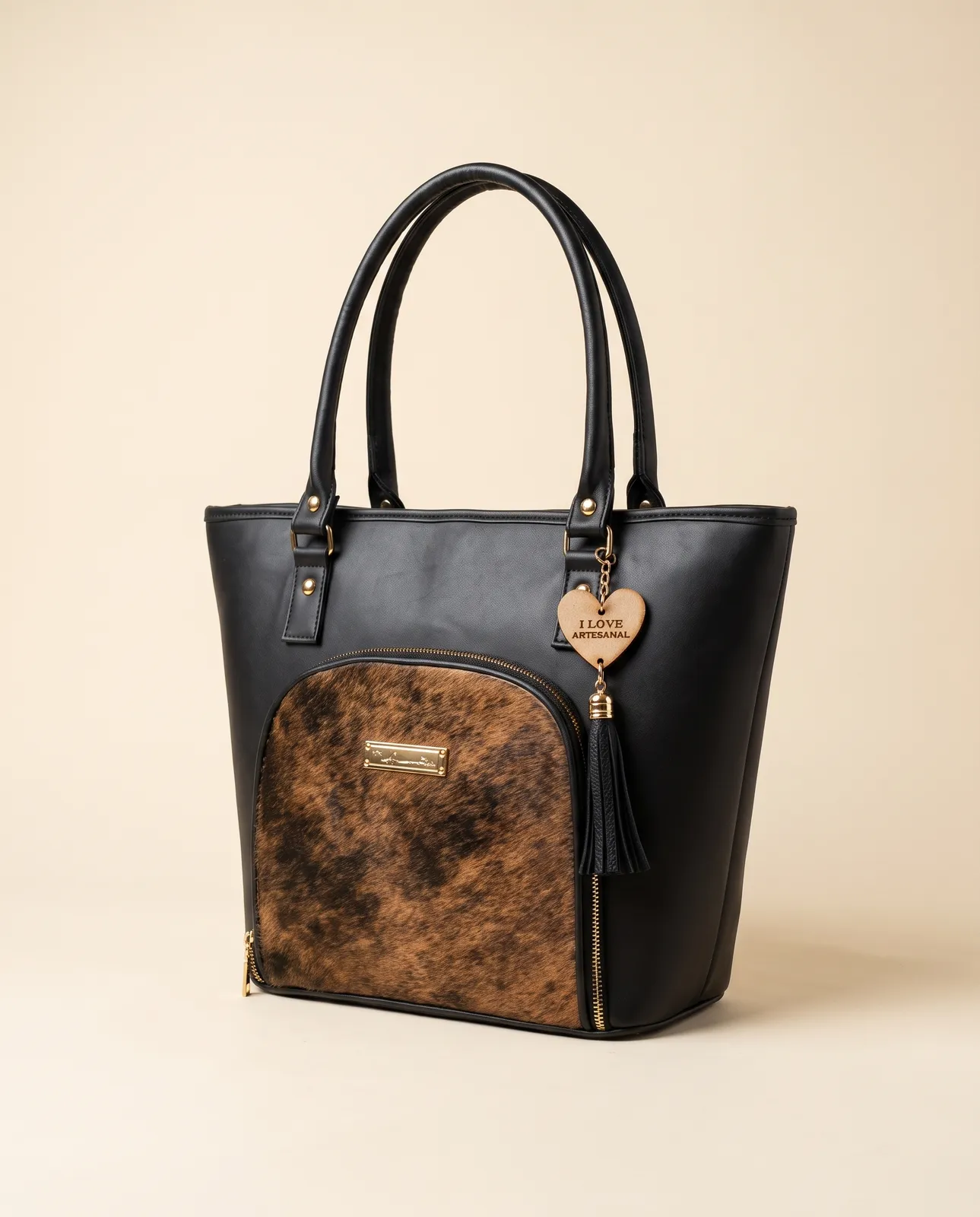 Tote Pelo Natural Negro