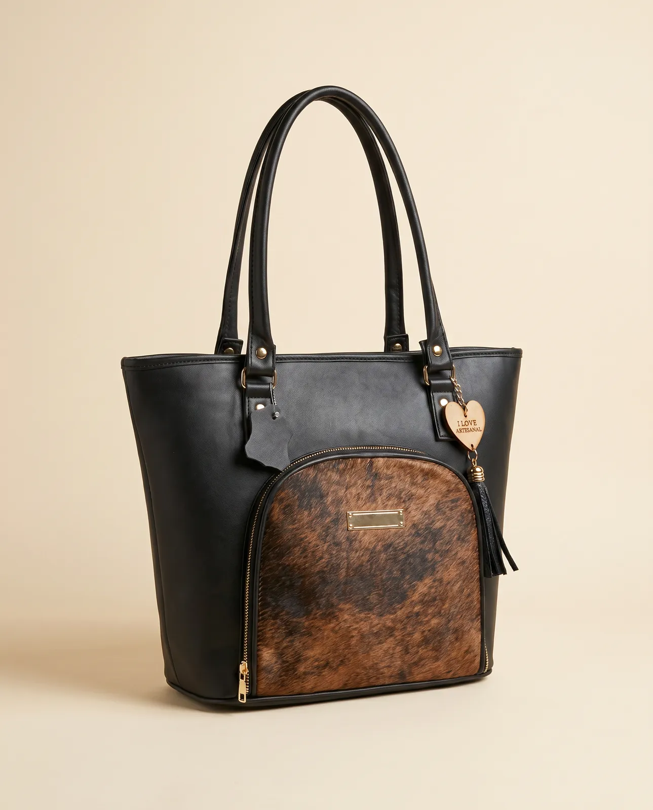 Tote Pelo Natural Negro
