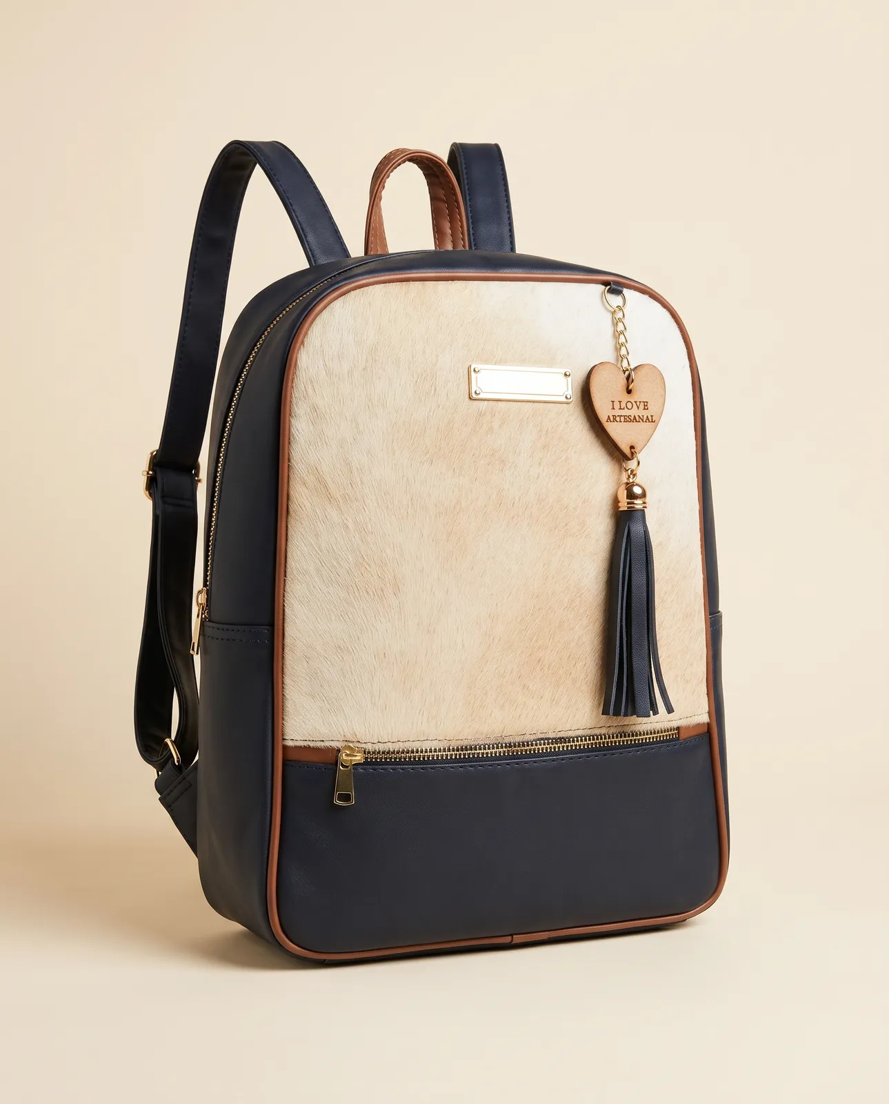 Mochila Pelo Natural Tan