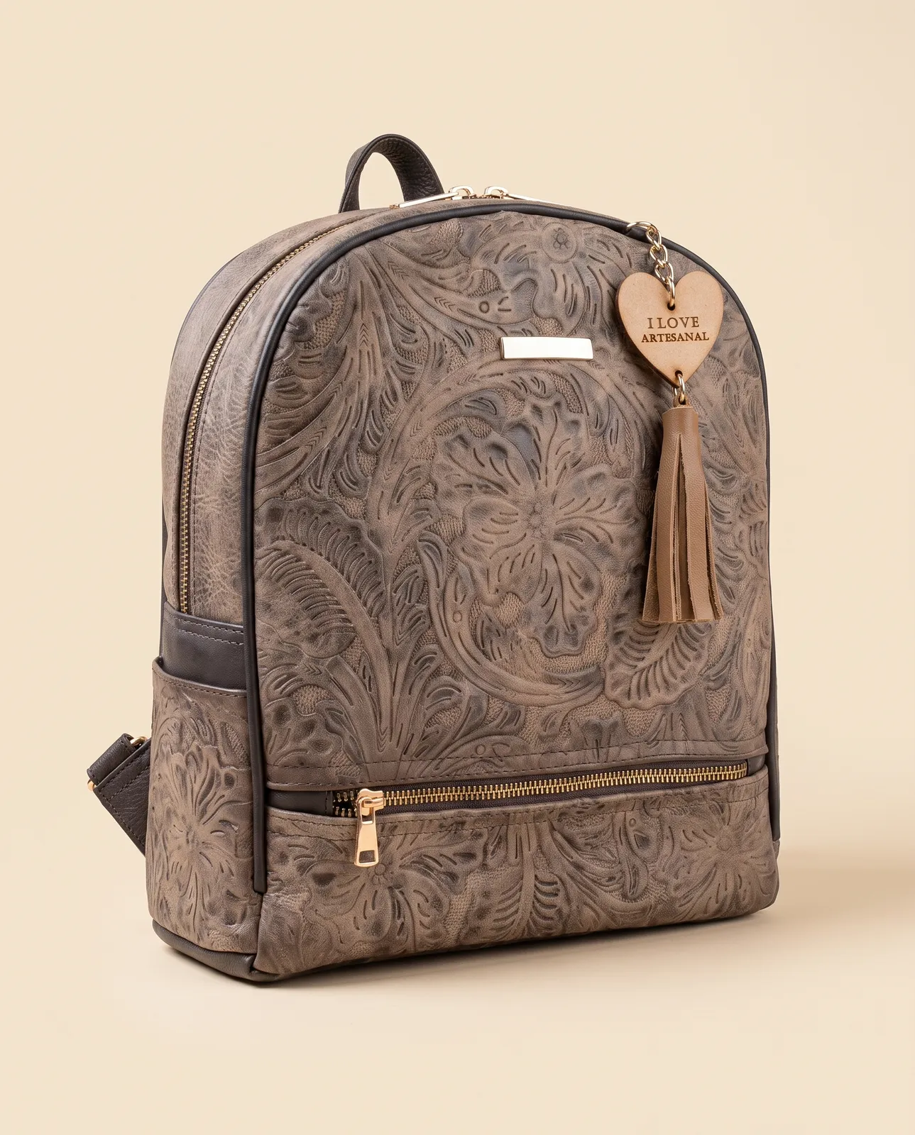Mochila Floral Tan