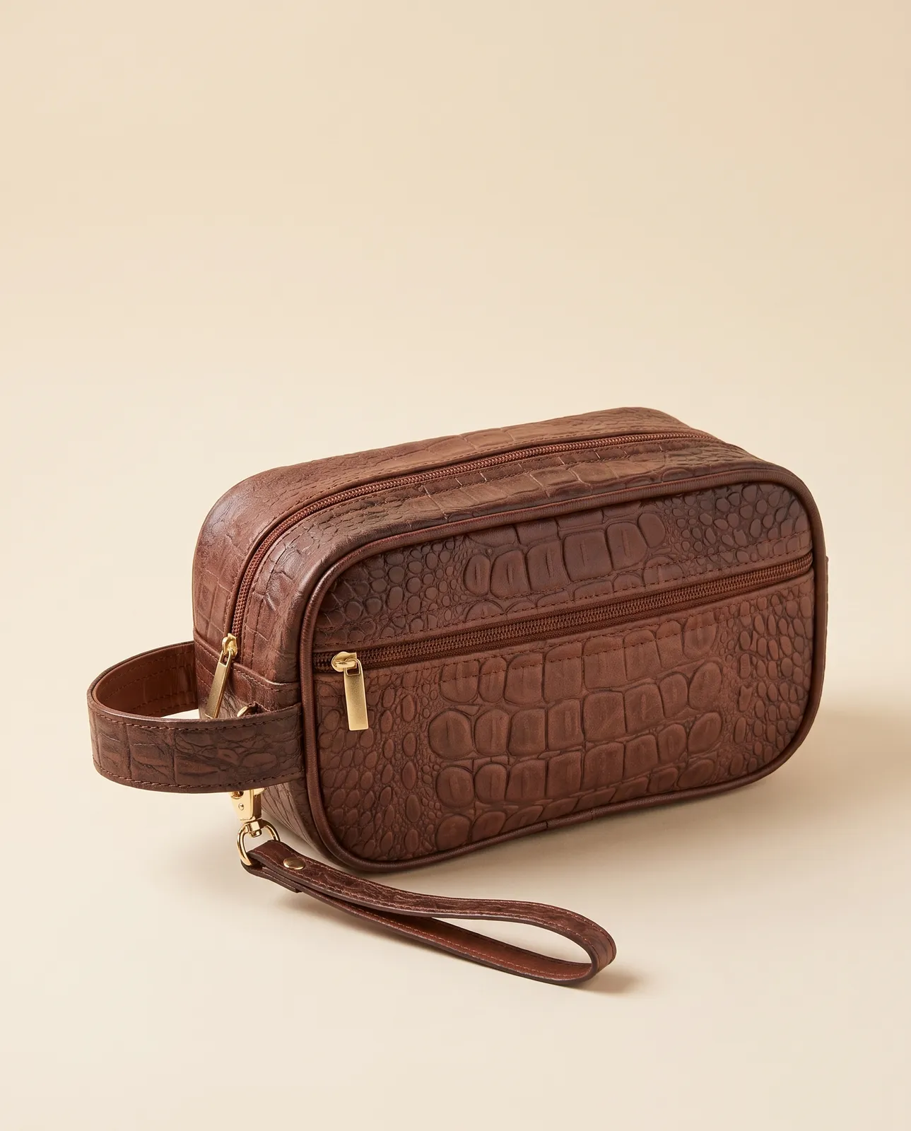 Neceser Croco Cognac