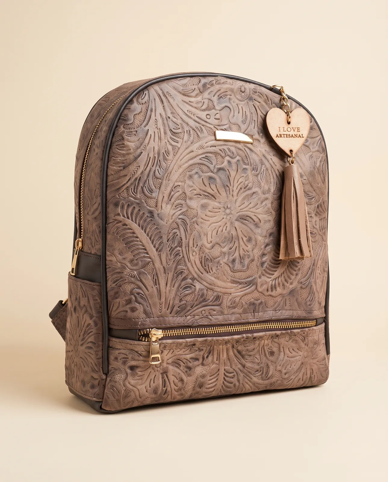 Mochila Floral Tan
