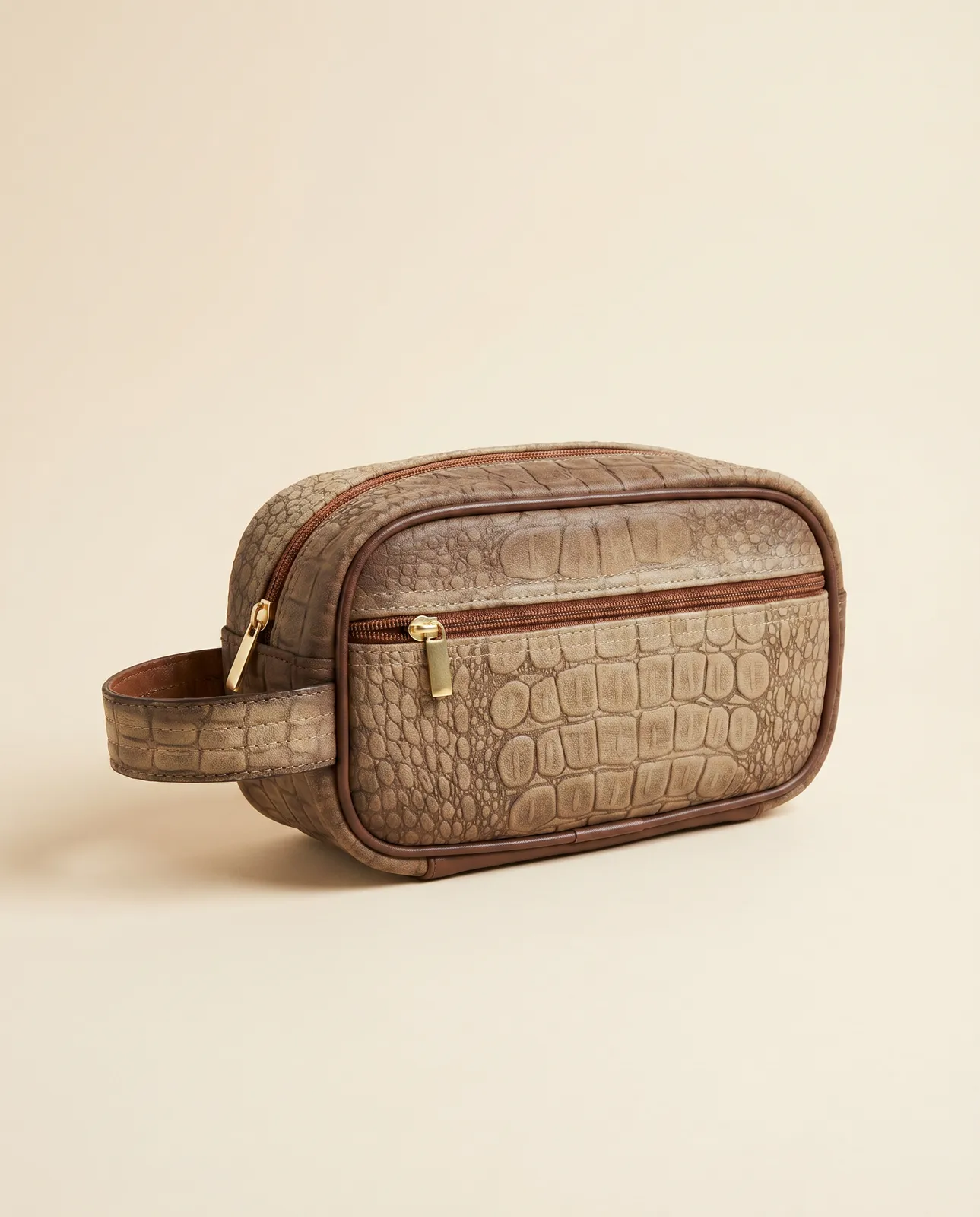 Neceser Croco Cognac