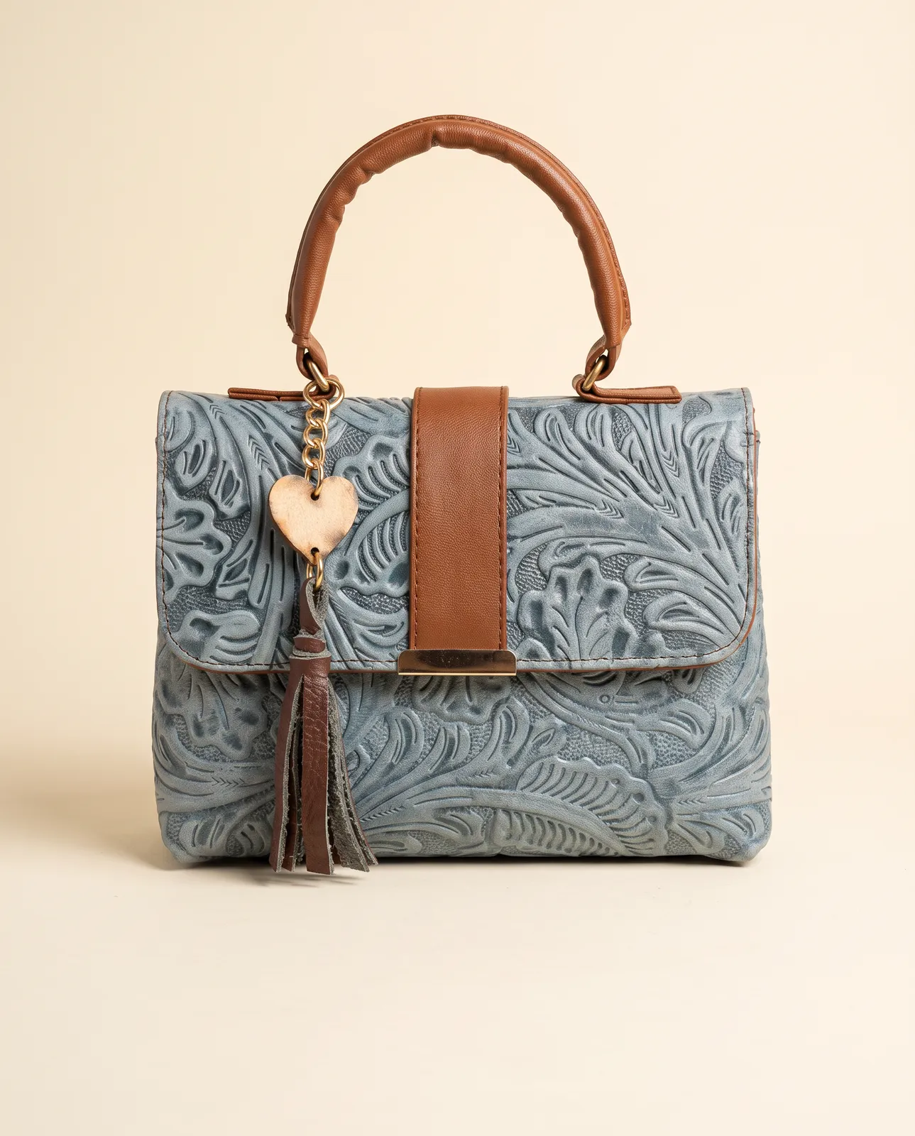 Bolso Azul Repujado
